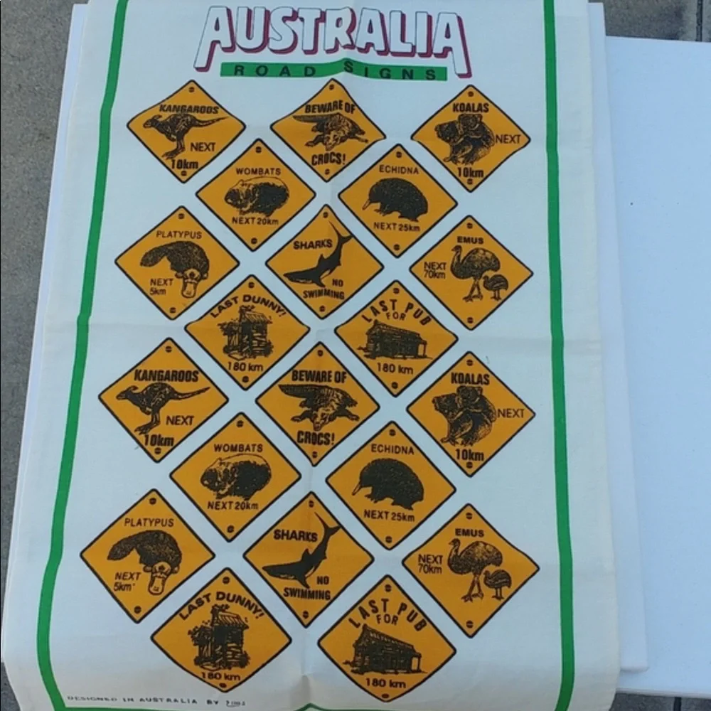 Australia Road Signs Wall Tapestry